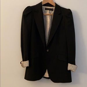 Zara Woman black wool blend blazer
